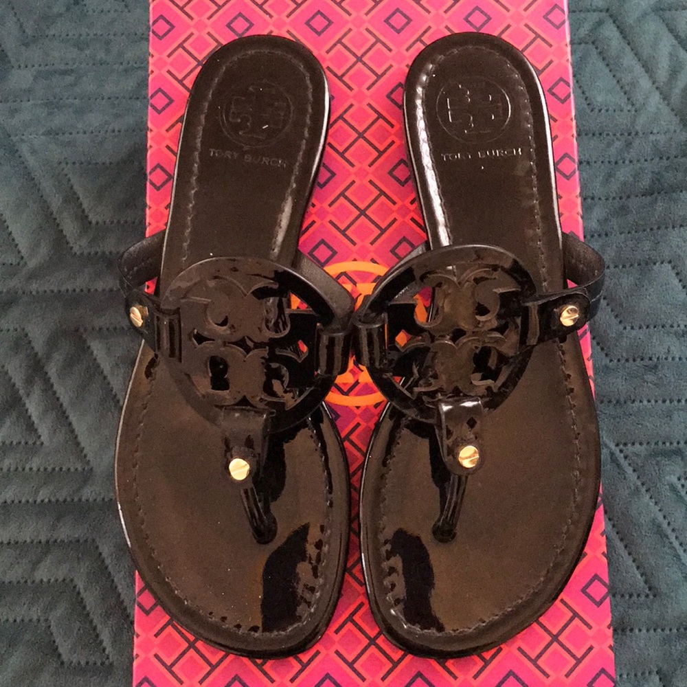 Tory Burch Miller Patent Calf Sandals